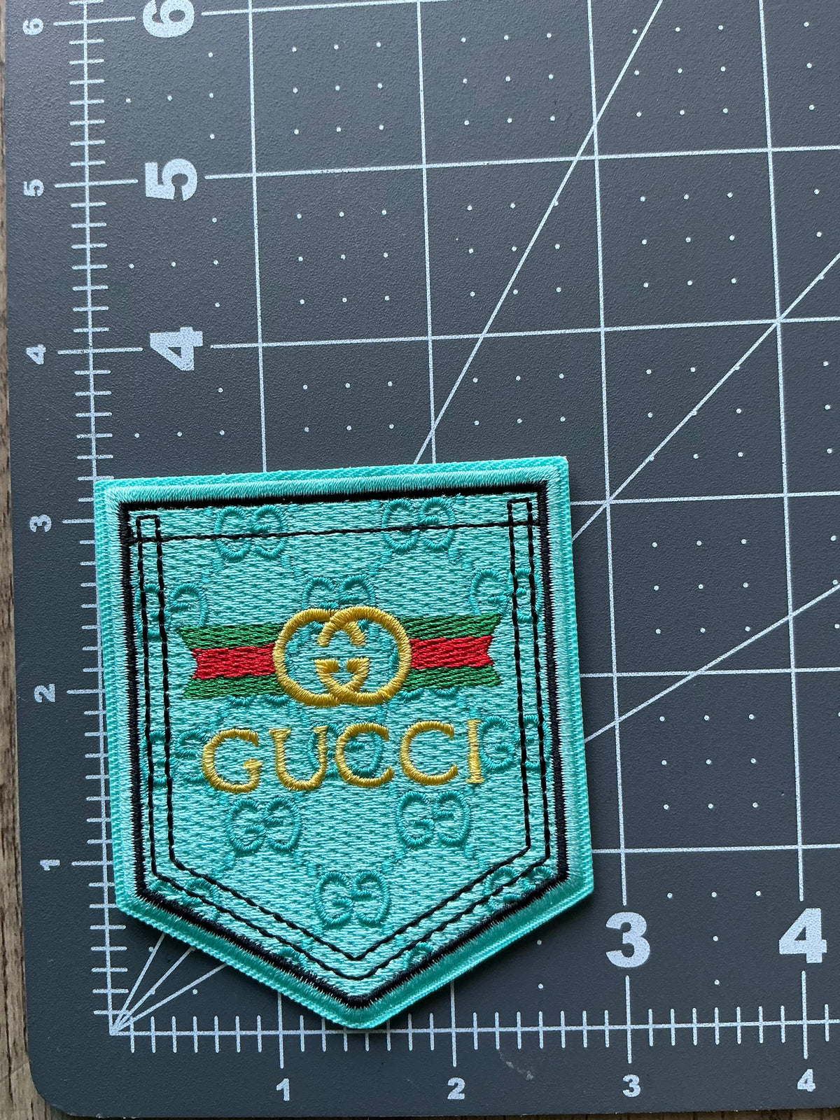 GG pocket iron on patch