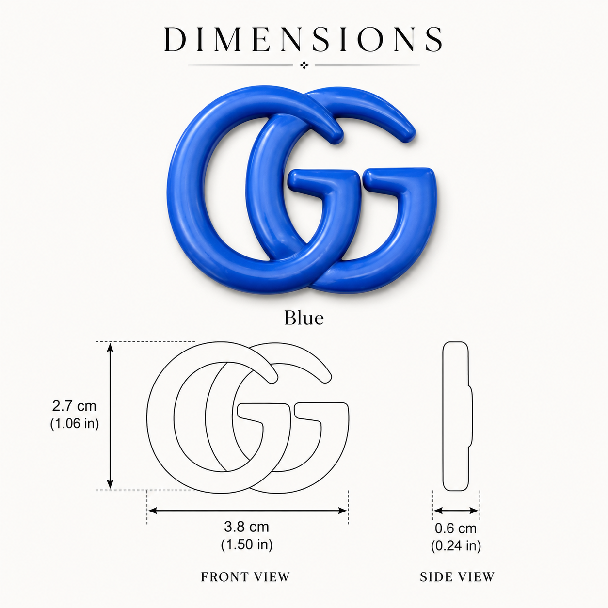GG logo variants on display