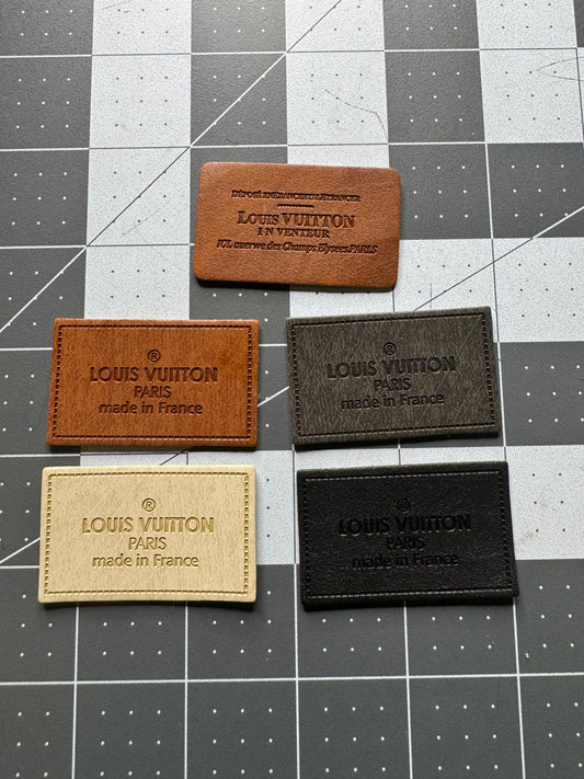 Leather LV tags