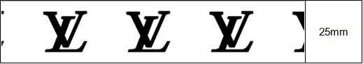 White & black LV ribbon