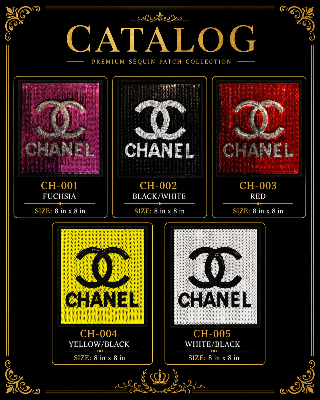 CC Channel cataglog available in five colours