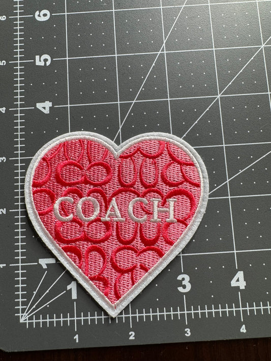 Pink heart Coach patch
