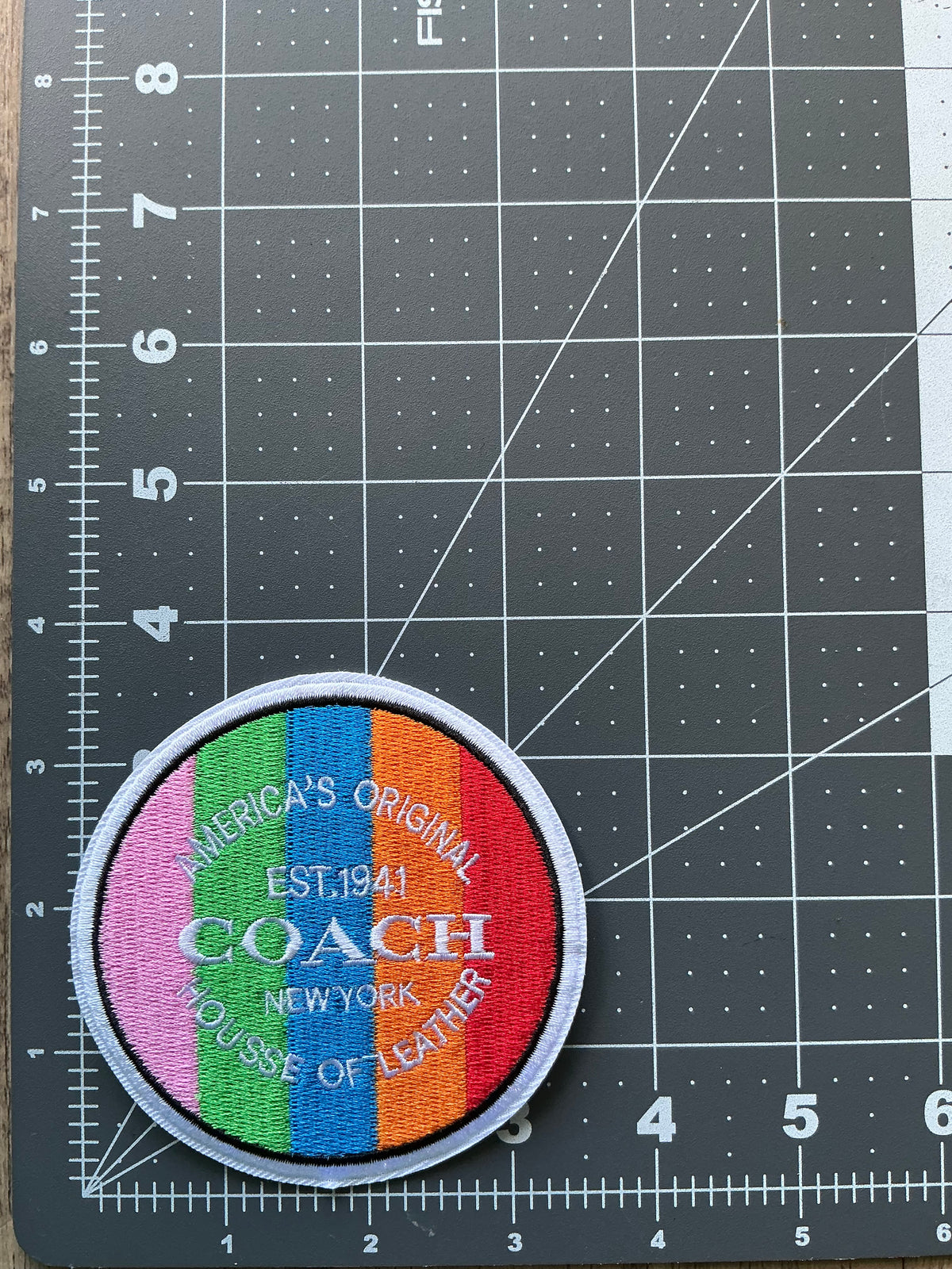 Multicolor Coach iron on patch