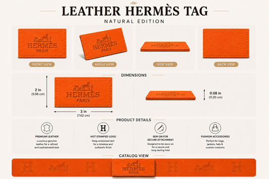 Her-mes Tag 3 inches