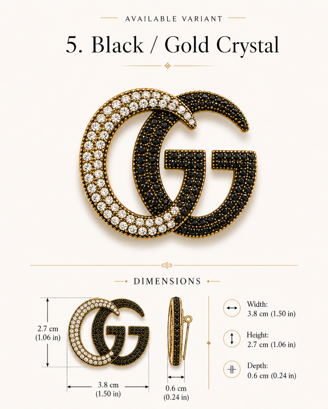 GG logo variants on display