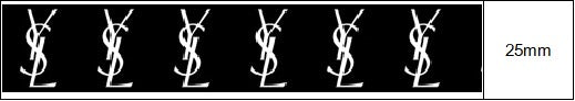 YSL black & white ribbon