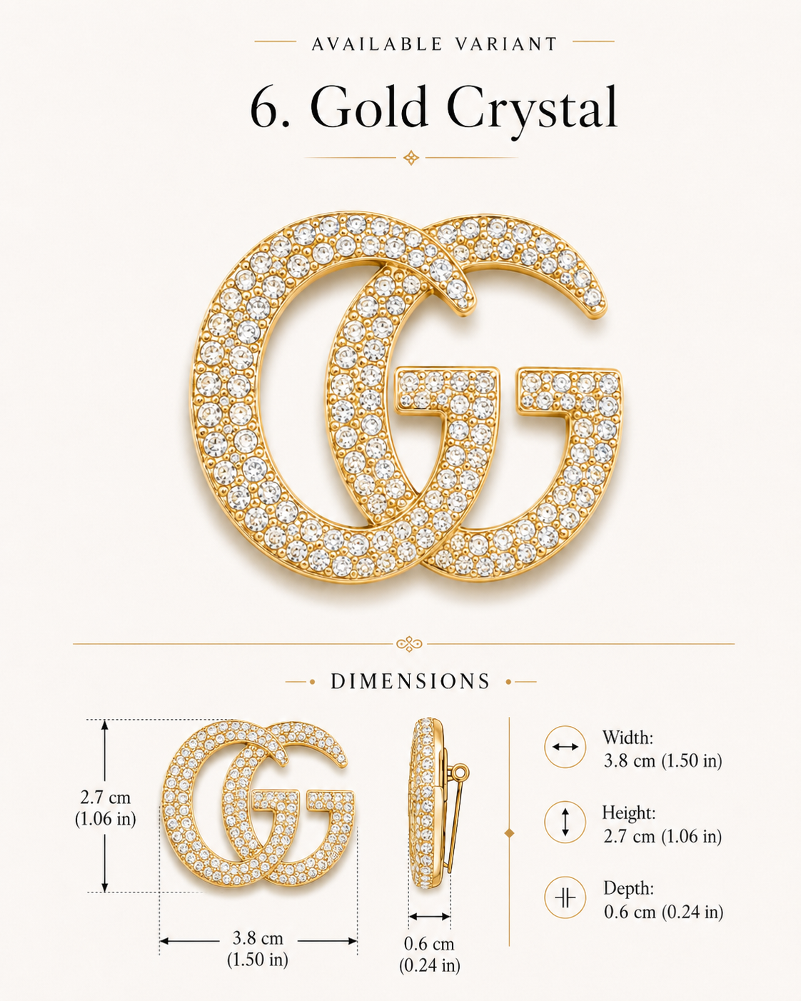 GG logo variants on display