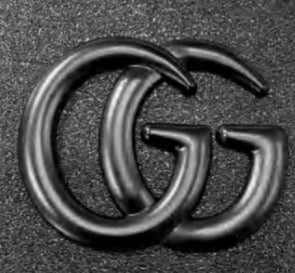 GG emblem catalog in gold and black