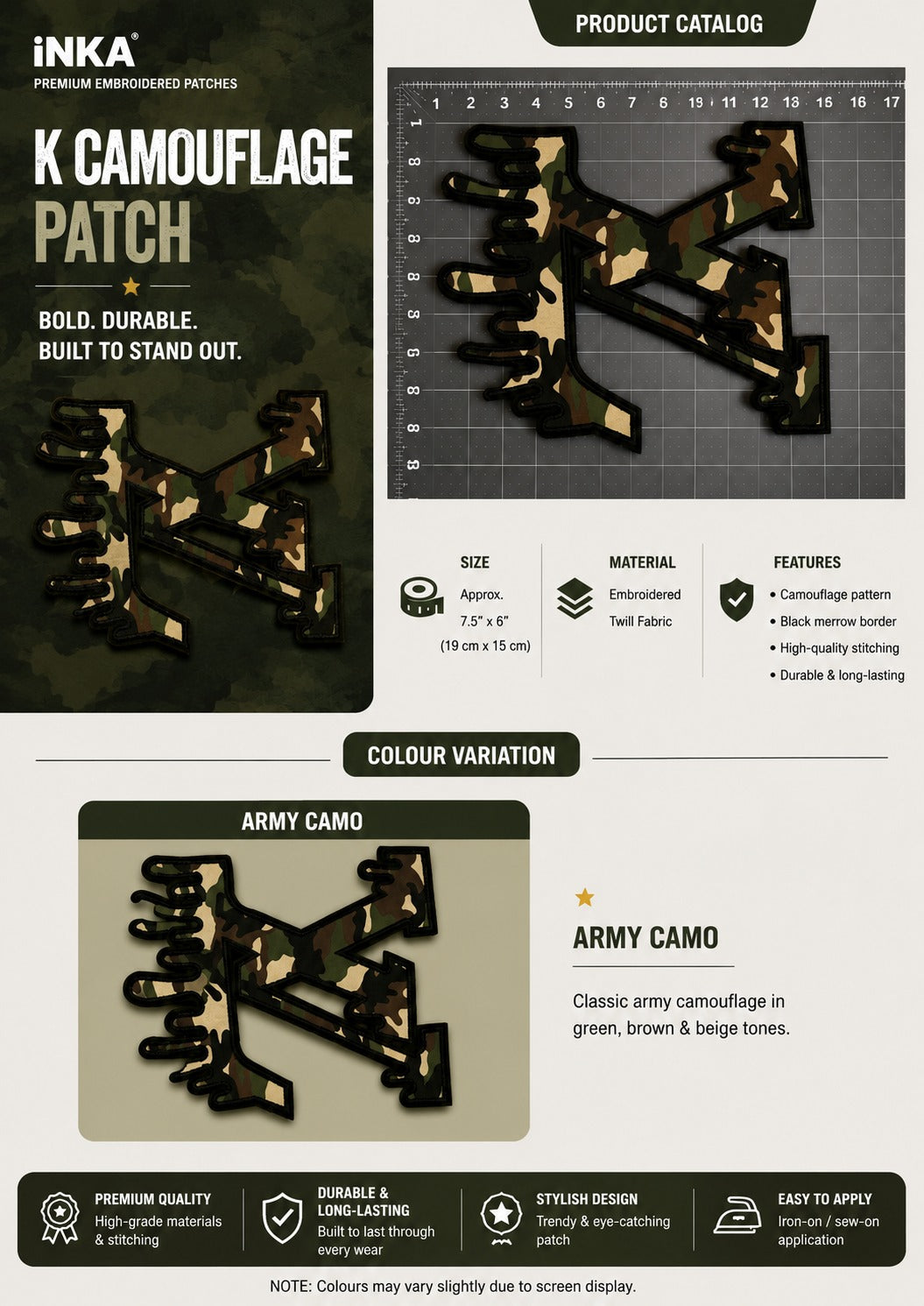 K CAMOUFLAGE PATCH
