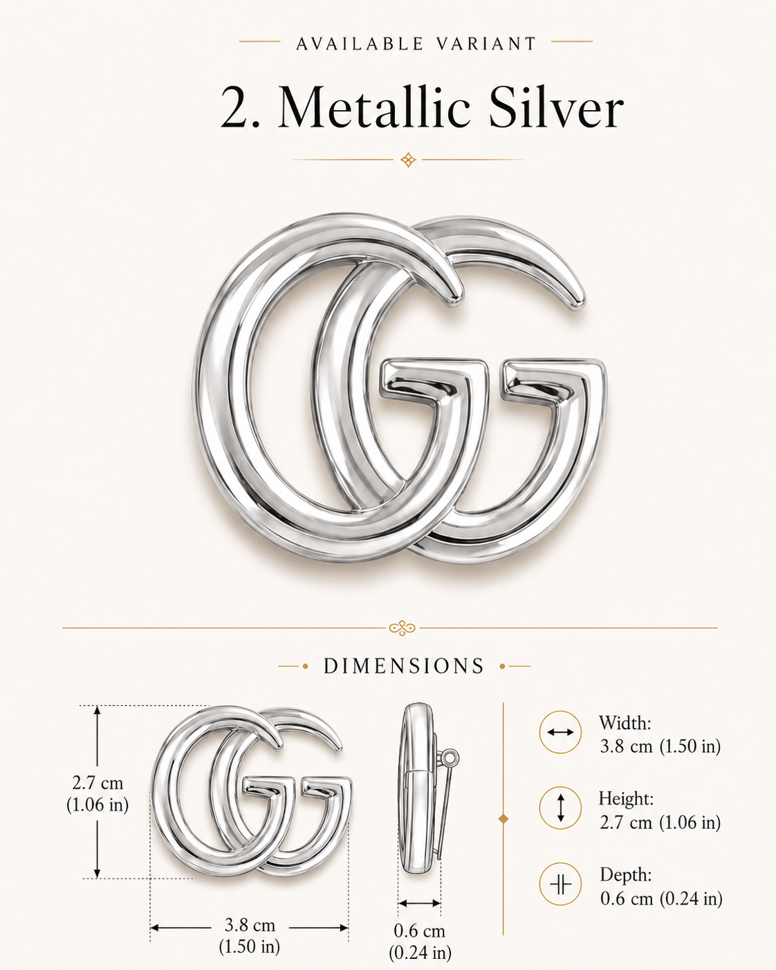 GG logo variants on display