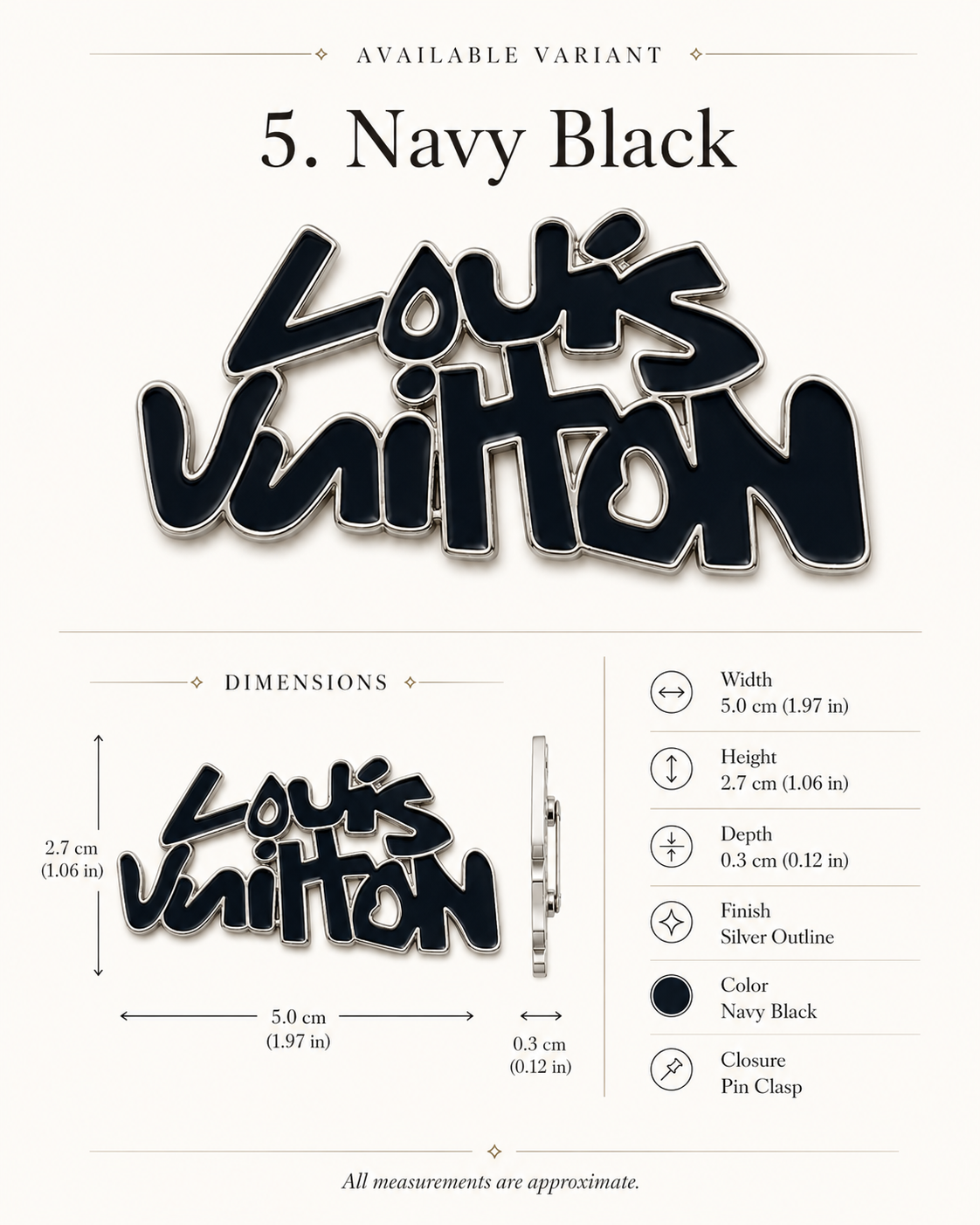 Louis Vuitton pin catalog design