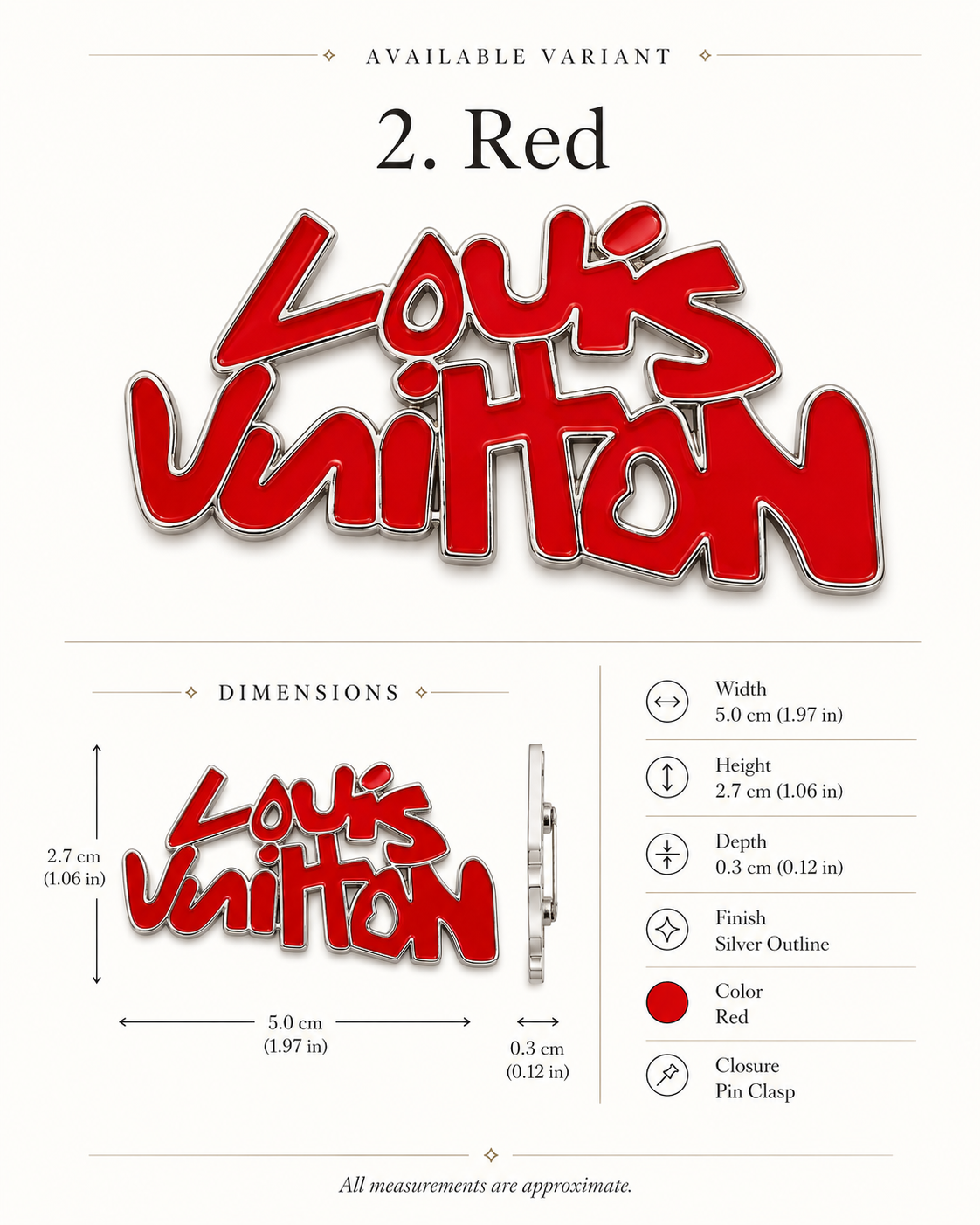 Louis Vuitton pin catalog design