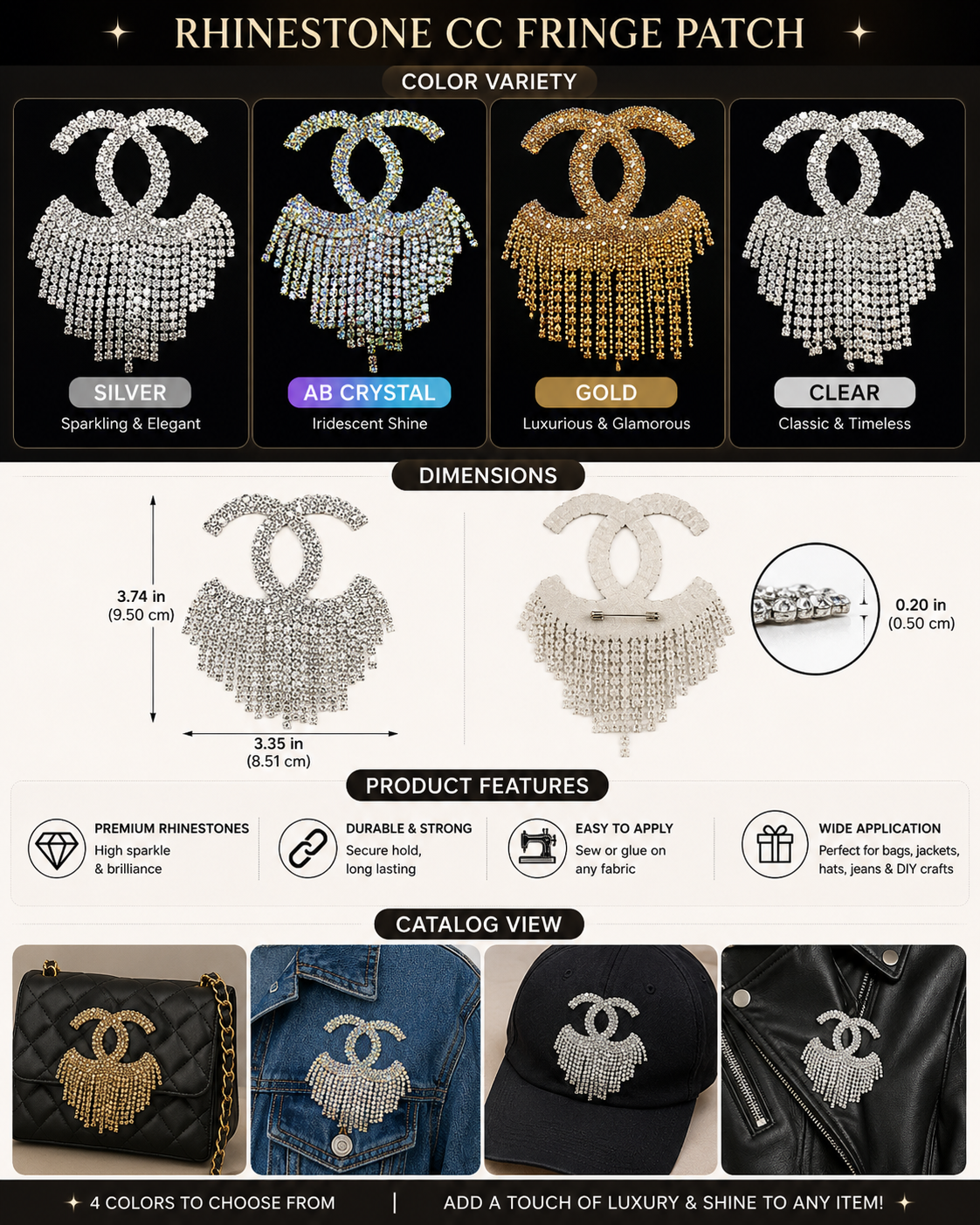 Chanel tassel brooch with Silver and Gold