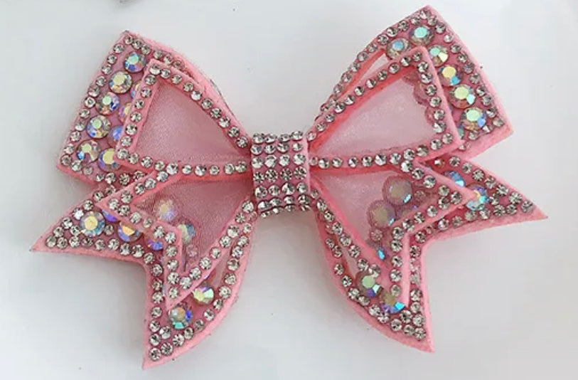 Rhinestone Bow Patches For Shoes Clothes Hats Bags etc...