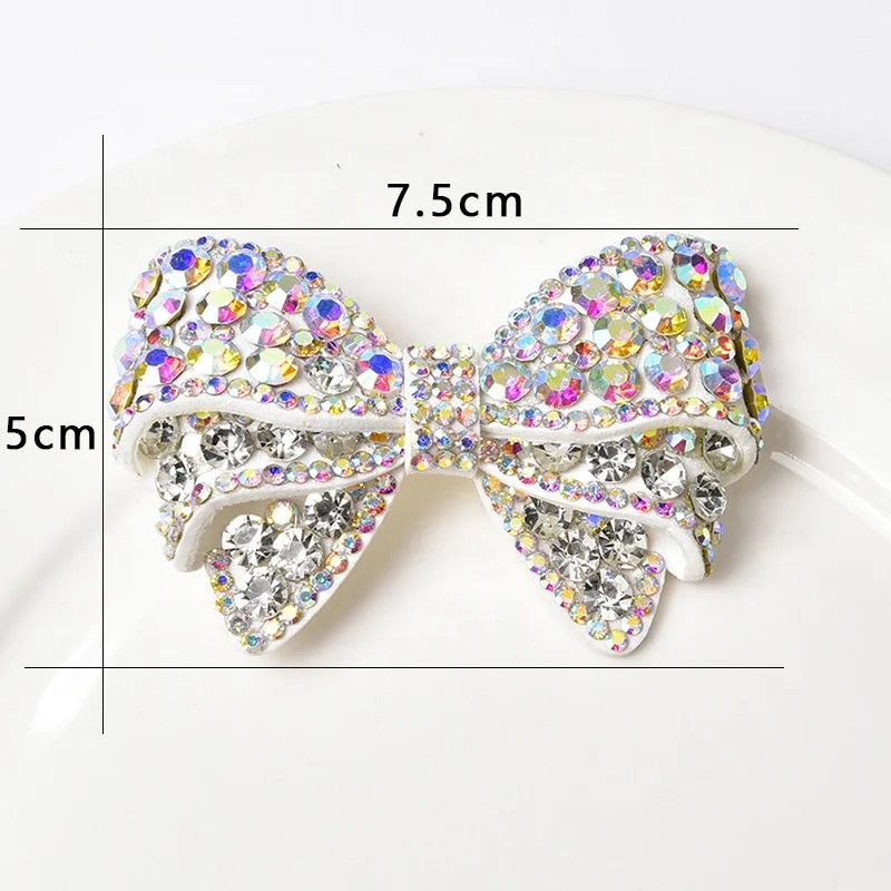 Rhinestone Bow Patches For Shoes Clothes Hats Bags etc...