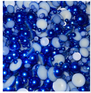 Half  AB Flat-back Pearl Beads mix size 4-10mm mix size shiny round