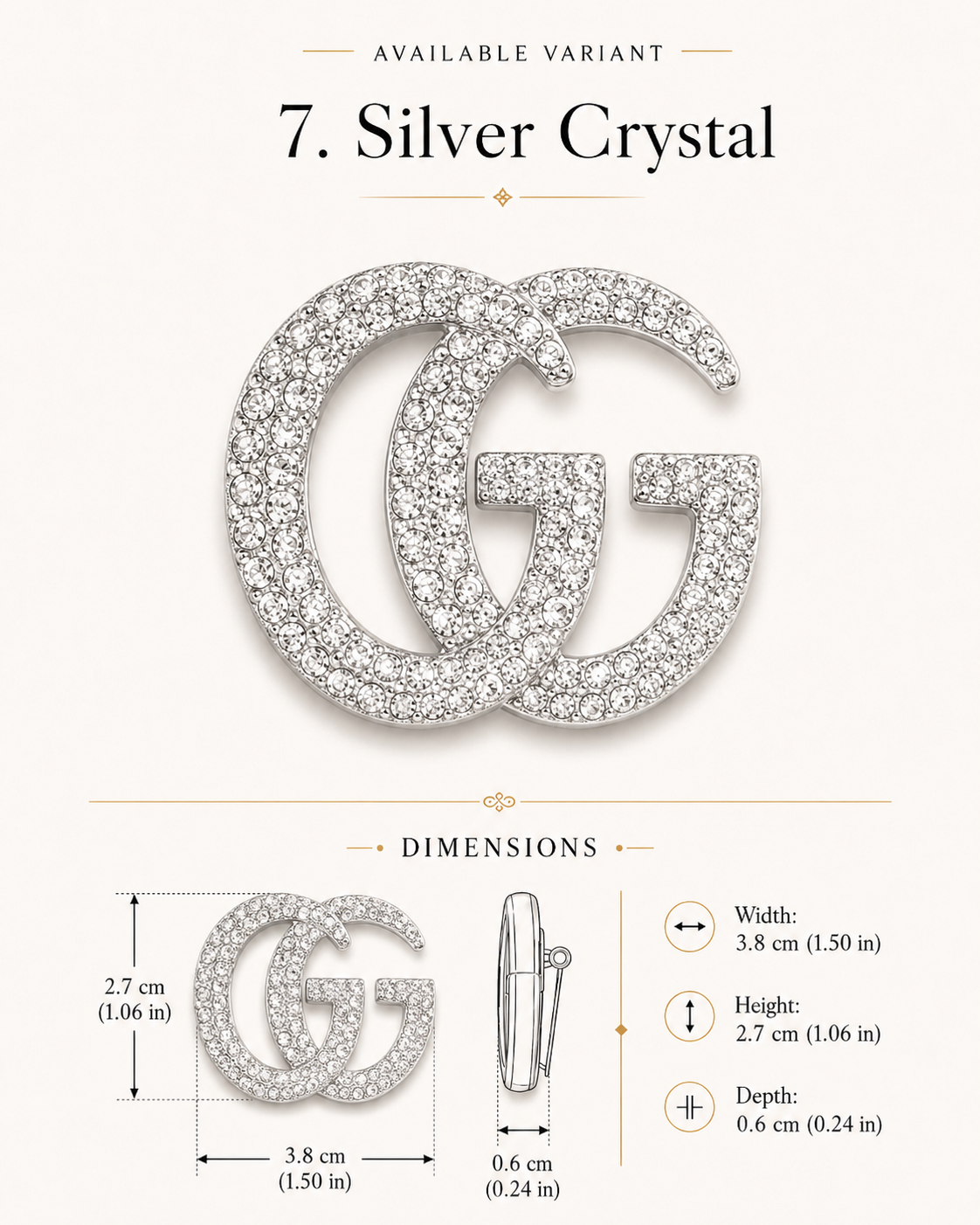 GG logo variants on display