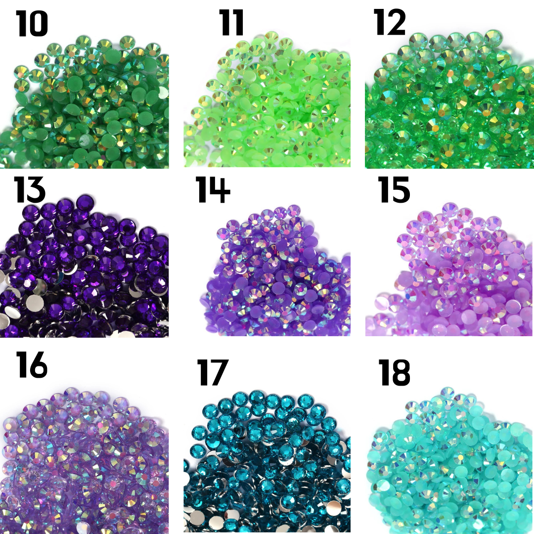 JELLY AB FLATBACK RHINESTONES RESIN RHINESTONE FLAT BACK  for Tumblers, Mugs, Bottles, Craft Decoration, Loose Bling Glitter Gem Stone