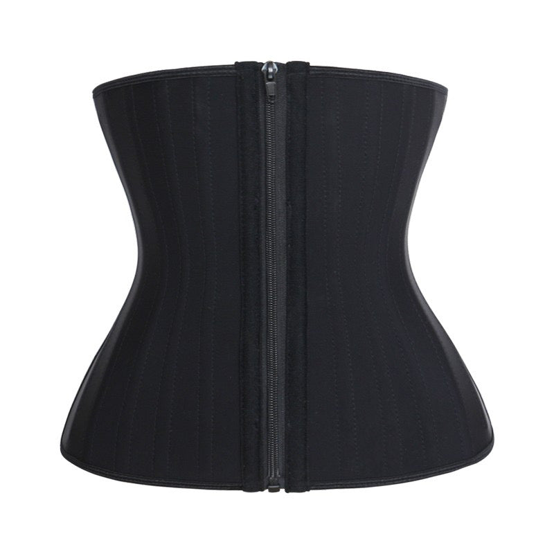 25 Steel Bones Zipper and Hooks Latex Waist Trainer Corset - Nature's Finest Herbs