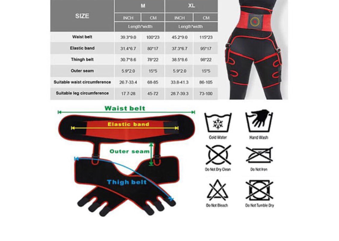 Leg Waist Trainer Belt Slimming Body Shaper Belt Neoprene Sauna Thigh Trim - Nature's Finest Herbs